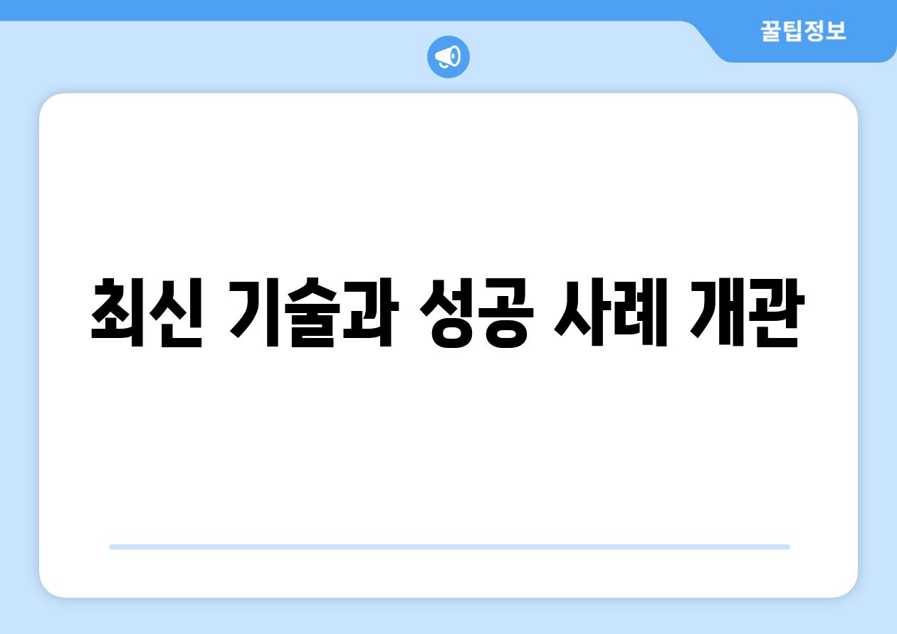 최신 기술과 성공 사례 개관