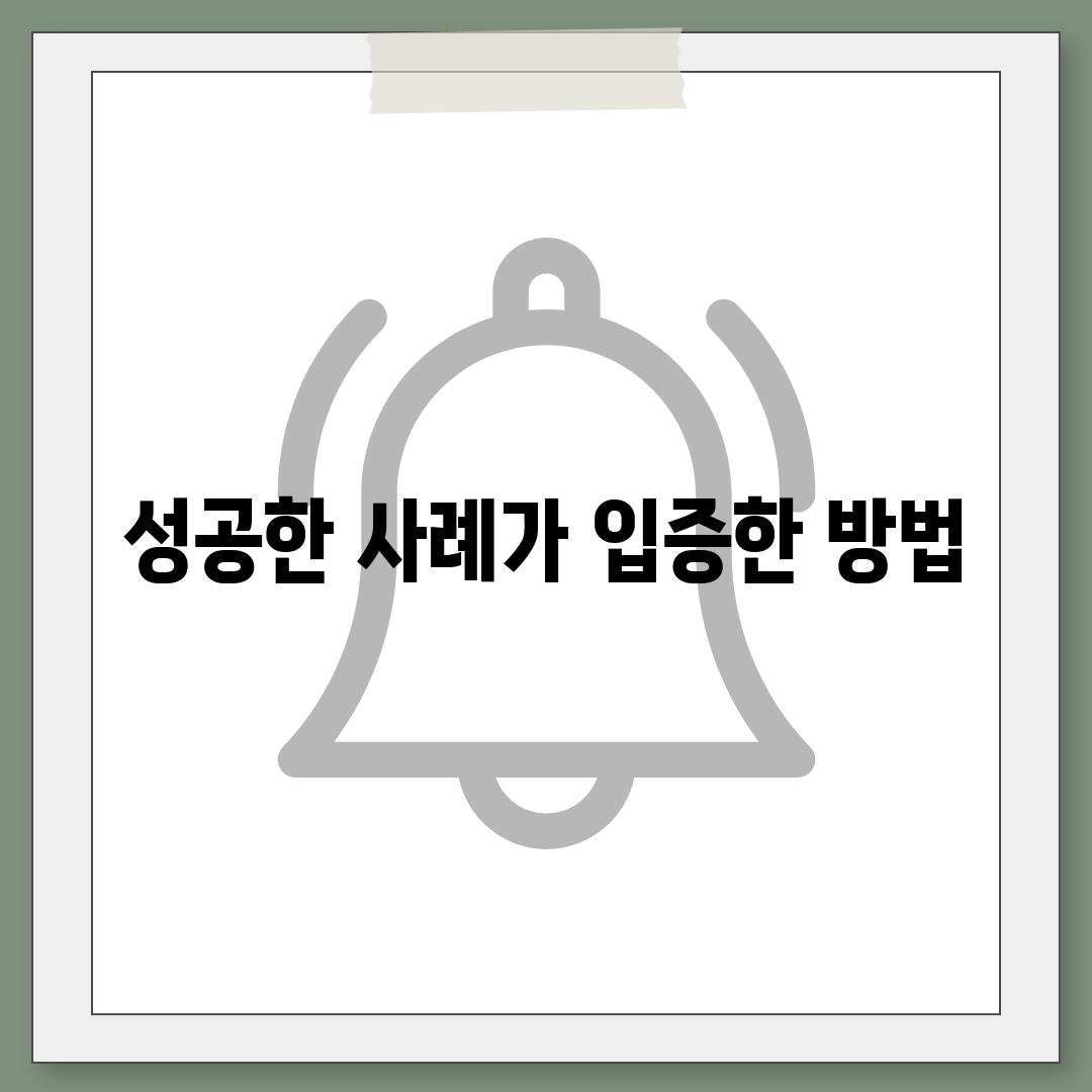 성공한 사례가 입증한 방법