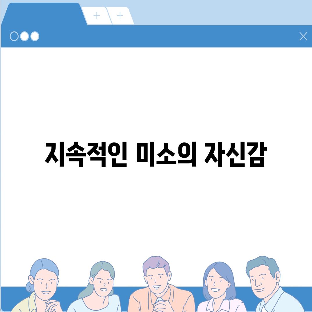 지속적인 미소의 자신감