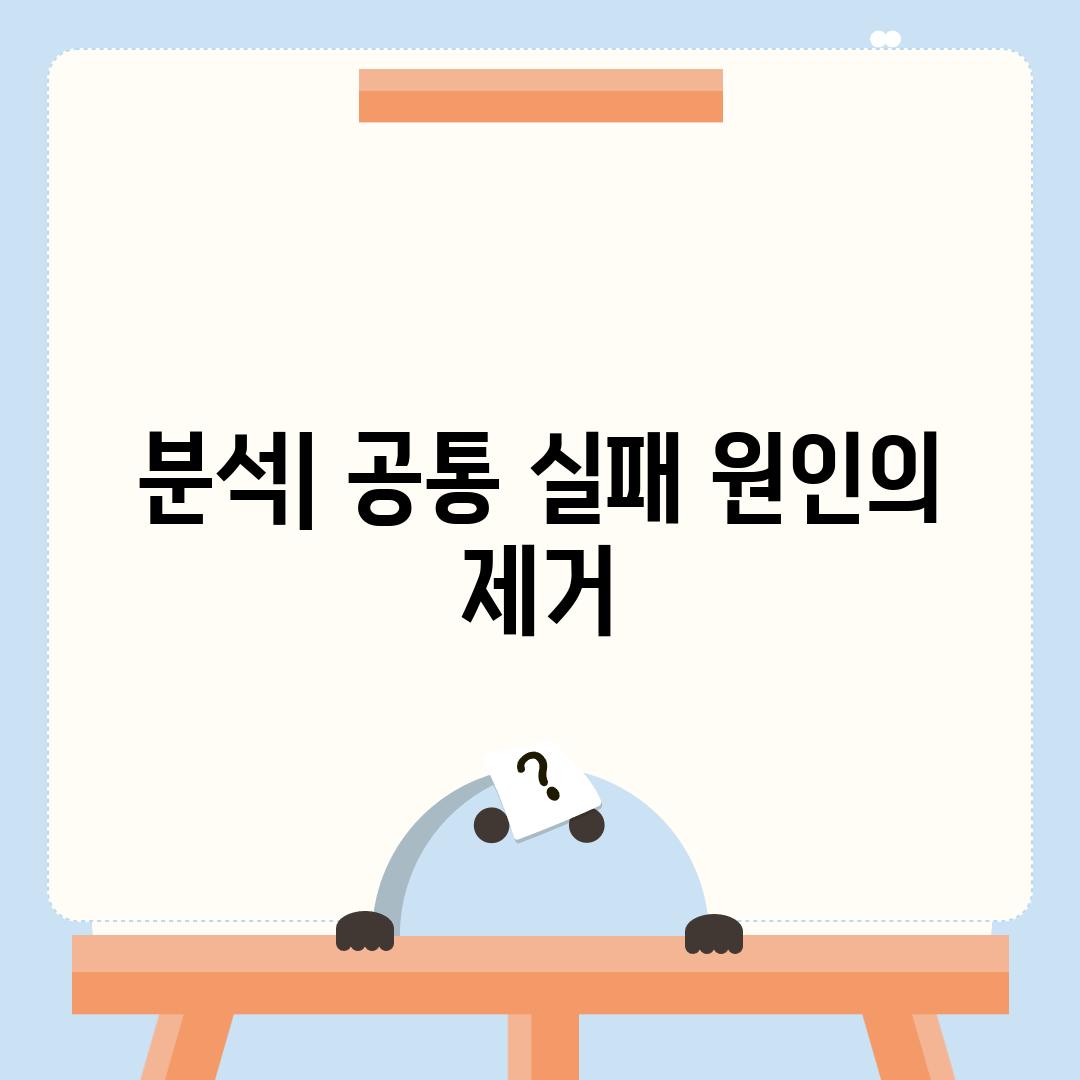 분석| 공통 실패 원인의 제거