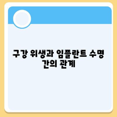 구강 위생과 임플란트 수명 간의 관계