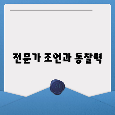 전문가 조언과 통찰력