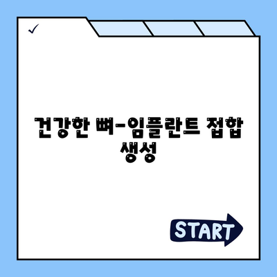 건강한 뼈-임플란트 접합 생성