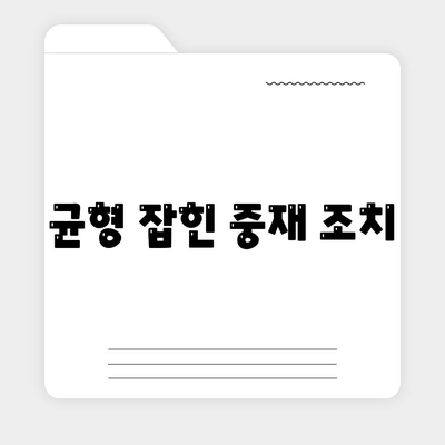 균형 잡힌 중재 조치