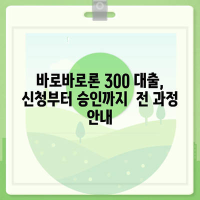 바로바로론 300 이용 가이드 | 대출 신청, 한도 조회, 금리 비교