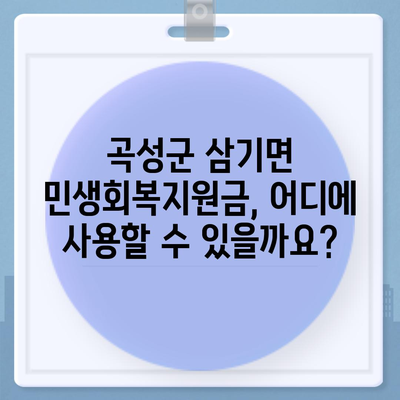 전라남도 곡성군 삼기면 민생회복지원금 | 신청 | 신청방법 | 대상 | 지급일 | 사용처 | 전국민 | 이재명 | 2024