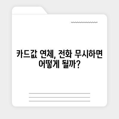 카드값 연체 전화 안 받으면? 😱 | 연체 후 대처법, 벌금, 신용등급 영향, 해결 솔루션