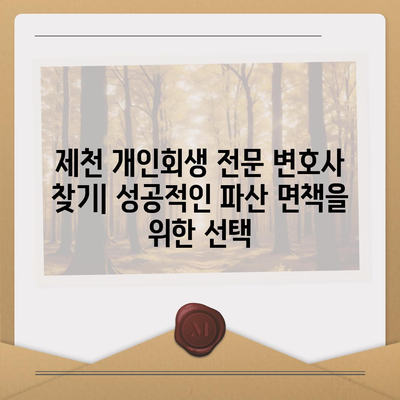 제천 개인회생 전문 변호사 찾기| 성공적인 파산 면책을 위한 선택 | 개인회생, 파산, 법률 상담, 제천 변호사