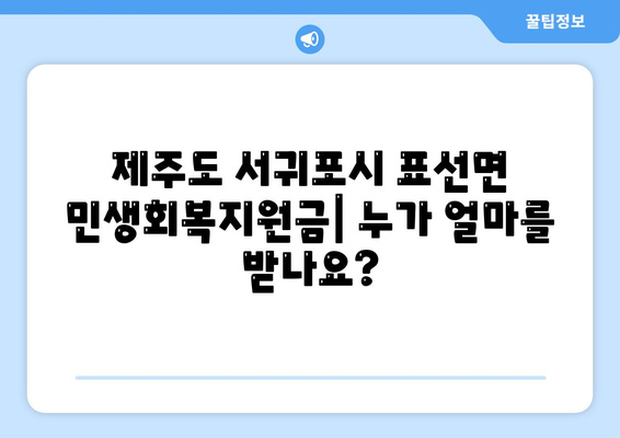 제주도 서귀포시 표선면 민생회복지원금 | 신청 | 신청방법 | 대상 | 지급일 | 사용처 | 전국민 | 이재명 | 2024