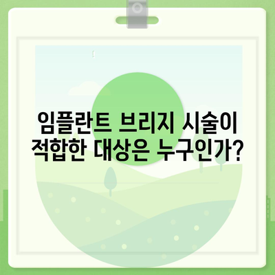 임플란트 브리지의 비용 및 대상자