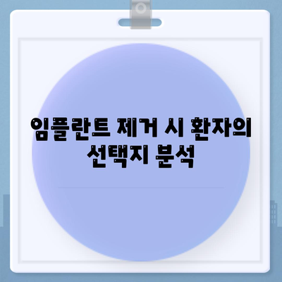 임플란트 제거 대 대체 치료 옵션