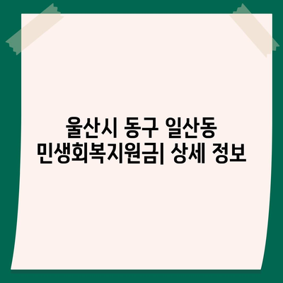 울산시 동구 일산동 민생회복지원금 | 신청 | 신청방법 | 대상 | 지급일 | 사용처 | 전국민 | 이재명 | 2024