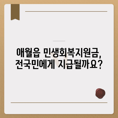 제주도 제주시 애월읍 민생회복지원금 | 신청 | 신청방법 | 대상 | 지급일 | 사용처 | 전국민 | 이재명 | 2024