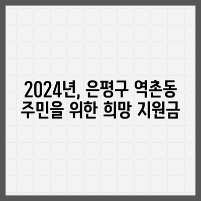 서울시 은평구 역촌동 민생회복지원금 | 신청 | 신청방법 | 대상 | 지급일 | 사용처 | 전국민 | 이재명 | 2024