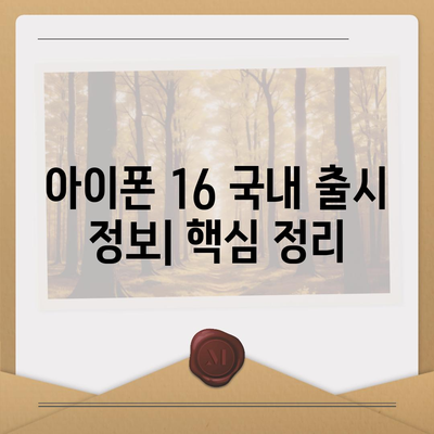 아이폰 16 국내 출시일과 사전 예약 일정