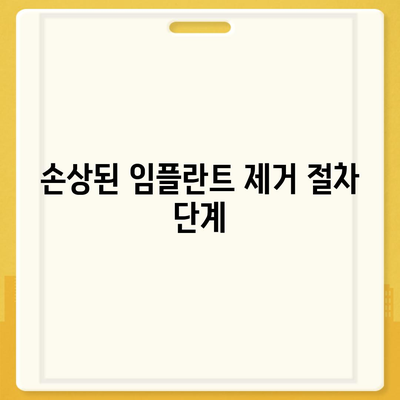 손상된 임플란트 제거,수술 과정