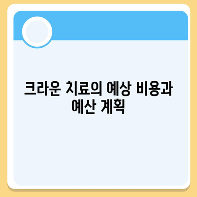 크라운 치료를 위한 경제적인 플랜 알아보기