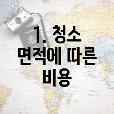 1. 청소 면적에 따른 비용