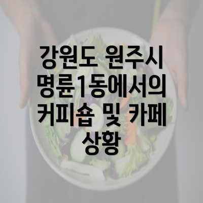 강원도 원주시 명륜1동에서의 커피숍 및 카페 상황