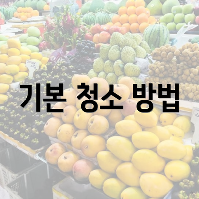 기본 청소 방법