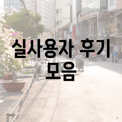 실사용자 후기 모음