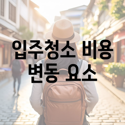 입주청소 비용 변동 요소