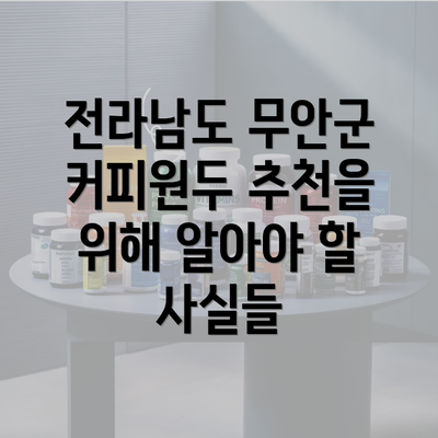 전라남도 무안군 무안읍 커피원두 추천 | 카페 | 커피숍 | 원두 직수입 | 원두납품 | 대용량 | 도매 | 블랜드 | 당일 로스트 | 사업자 업소용 | 무료샘플 2 전라남도 무안군 커피원두 추천을 위해 알아야 할 사실들