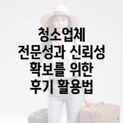 청소업체 전문성과 신뢰성 확보를 위한 후기 활용법