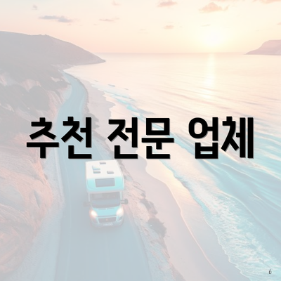 추천 전문 업체