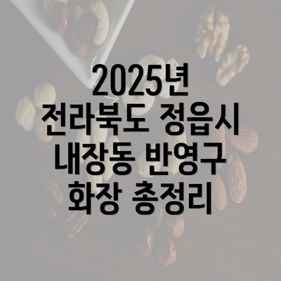 2025년 전라북도 정읍시 내장동 반영구 화장 총정리
