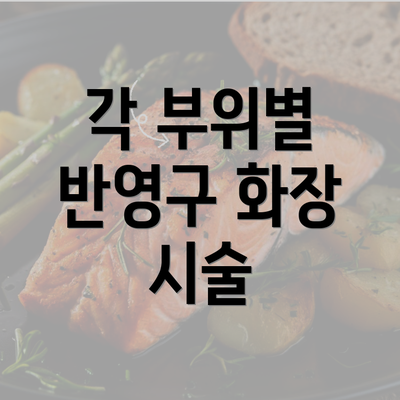 각 부위별 반영구 화장 시술