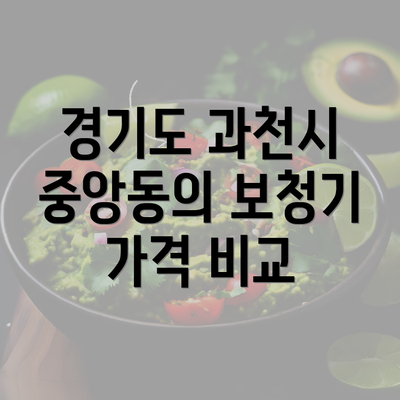 경기도 과천시 중앙동의 보청기 가격 비교