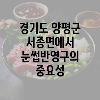 경기도 양평군 서종면에서 눈썹반영구의 중요성