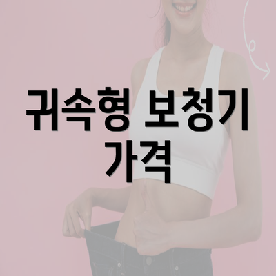 귀속형 보청기 가격