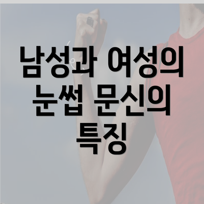 남성과 여성의 눈썹 문신의 특징