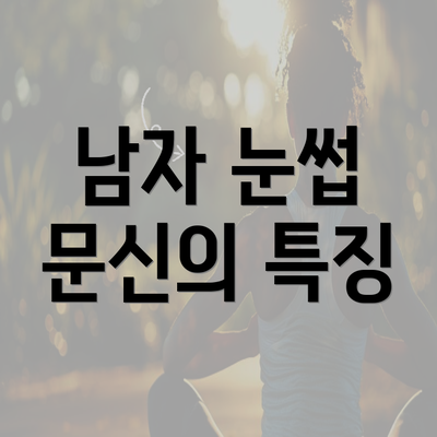 남자 눈썹 문신의 특징