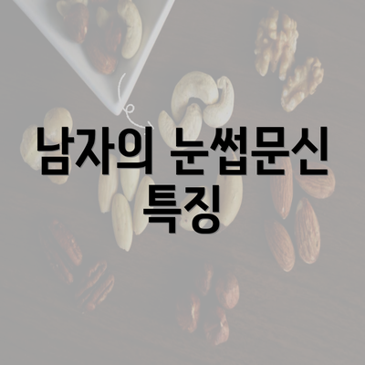 남자의 눈썹문신 특징