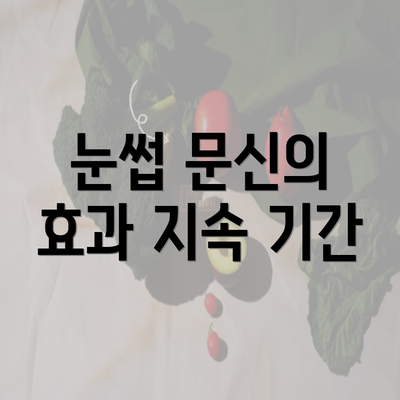 눈썹 문신의 효과 지속 기간