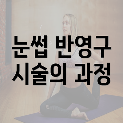 눈썹 반영구 시술의 과정