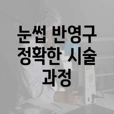 눈썹 반영구 정확한 시술 과정