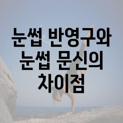 눈썹 반영구와 눈썹 문신의 차이점