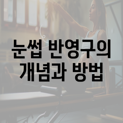 눈썹 반영구의 개념과 방법