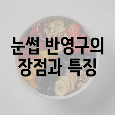 눈썹 반영구의 장점과 특징