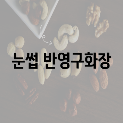 눈썹 반영구화장