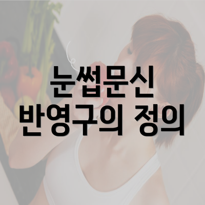 눈썹문신 반영구의 정의