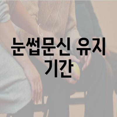 눈썹문신 유지 기간