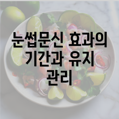 눈썹문신 효과의 기간과 유지 관리