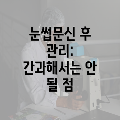 눈썹문신 후 관리: 간과해서는 안 될 점