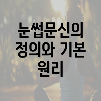 눈썹문신의 정의와 기본 원리