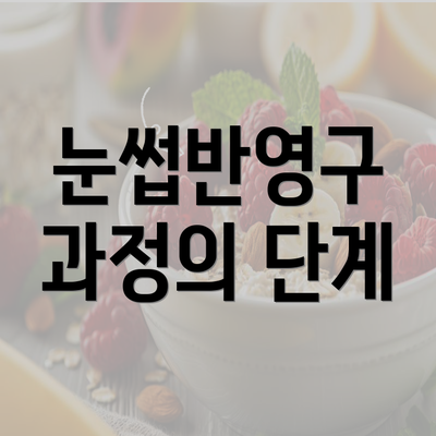 눈썹반영구 과정의 단계